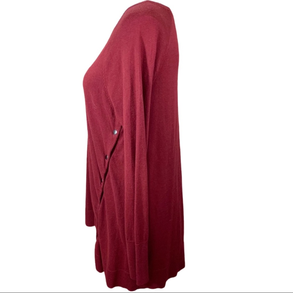 Halogen Burgundy Wool/Cashmere Sweater Tunic - Picture 6 of 9